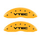 MGP 4 Caliper Covers Engraved Front & Rear Vtech Yellow Finish Black Char 2008 Acura TL