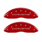 MGP 4 Caliper Covers Engraved Front & Rear C6/Corvette Red finish silver ch