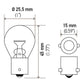 Hella Bulb 93 12V 13W BA15s S8