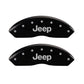 MGP 4 Caliper Covers Engraved Front & Rear JEEP Black finish silver ch