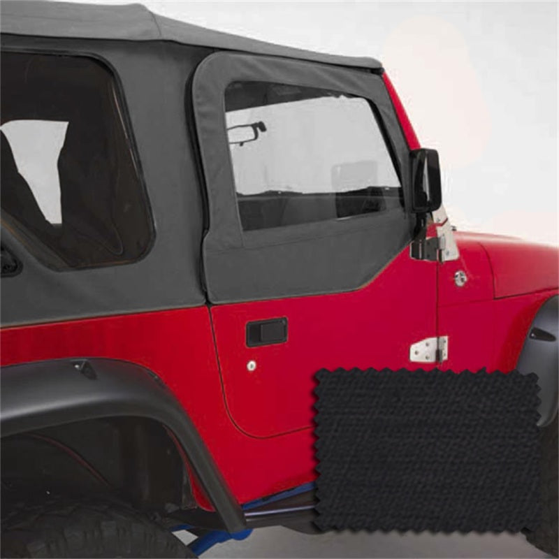 Rugged Ridge Upper Soft Door Kit Black Diamond 97-06 Jeep Wrangler