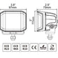 Go Rhino Xplor Blackout Combo Series Cube Sideline LED Spot Lights w/ Amber 4x3 - Blk (Pair)