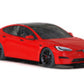 Rally Armor 21-23 Tesla Model S / S Plaid Black UR Mud Flap w/ White Logo
