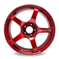 Advan TC4 18x9 +35 5-114.3 Racing Candy Red & Ring Wheel