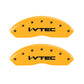 MGP 4 Caliper Covers Engraved Front & Rear i-Vtec Yellow finish black ch