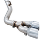 AWE Tuning 4th Gen GM 1500 5.3L 0FG Catback Dual Side Exit (Flat Bumper) - Chrome Tips