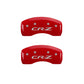 MGP 4 Caliper Covers Engraved Front Honda Engraved Rear CR-Z Red finish silver ch