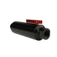 Aeromotive In-Line AN-10 Filter w/Shutoff Valve 100 Micron SS Element - Black Anodize Finish