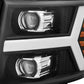 AlphaRex 07-13 Chevy 1500HD PRO-Series Proj Headlight Plank Style Matte Blk w/Activ Light/Seq Signal