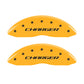 MGP 4 Caliper Covers Engraved Front & Rear Block/Charger Yellow Finish Black Char 2006 Dodge Charger