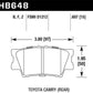 Hawk 2013-2014 Lexus ES300h HPS 5.0 Rear Brake Pads