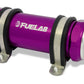 Fuelab 828 In-Line Fuel Filter Long -8AN In/Out 6 Micron Fiberglass - Purple