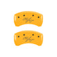 MGP 4 Caliper Covers Engraved Front Charger Rear RT Yellow Finish Black Char 2006 Dodge Charger