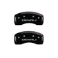 MGP 4 Caliper Covers Engraved Front & Rear Denali Black finish silver ch