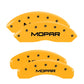 MGP 4 Caliper Covers Engraved F & R Chrysler Wing Yellow Finish Black Char 2007 Chrysler Crossfire