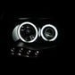 ANZO 2005-2011 Toyota Tacoma Projector Headlights w/ Halo Black