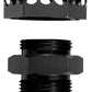 Moroso Positive Seal Fitting -16An - Black Anodized Aluminum - Single