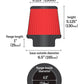 AEM 4.50 inch Short Neck 5 inch Element Filter Replacement