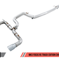 AWE Tuning Ford Focus RS Track Edition Cat-back Exhaust - Chrome Silver Tips