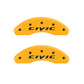 MGP 4 Caliper Covers Engraved Front & Rear Honda Yellow finish black ch