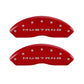 MGP 4 Caliper Covers Engraved Front 2015/Mustang Engraved Rear 2015/Bar & Pony Red finish silver ch