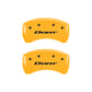 MGP 4 Caliper Covers Engraved Front & Rear With out stripes/Dart Yellow finish black ch