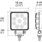Hella ValueFit Work Light 4SQ 1.0 LED MV LR LT