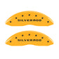 MGP 4 Caliper Covers Engraved Front & Rear Silverado Yellow Finish Black Char 2005 Chevrolet Astro