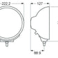 Hella Rallye 4000 series BlackEuro Beam 12V Halogen Lamp with Position Lamp