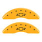 MGP 4 Caliper Covers Engraved Front & Rear Bowtie Yellow finish black ch