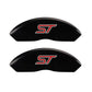 MGP 4 Caliper Covers Engraved Front & Rear No bolts/ST Black finish silver ch