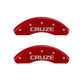 MGP 4 Caliper Covers Engraved Front & Rear Cruze Red Finish Silver Char 2017 Chevrolet Cruze
