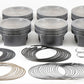 Mahle MS Piston Set Ford 285ci 3.581in Bore 3.543stk 5.933in Rod .866 Pin -16cc 9.5 CR Set of 8