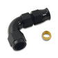 Vibrant 3/8In Tube to -6AN Female 90 Degree Union Adapter Fitting w/ Olive Inserts