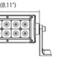 Hella Value Fit Sport 8in Light - 36W Dual Row Flood Beam - LED
