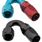 Fragola -6AN Pro-Flow x 150 Degree 3/8 EFI Quick Disconnect Hose End - Black