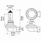 Hella H11 12V 55W PGJ19-2 T4 +50 Performance Halogen Bulb - Pair