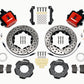 Wilwood Combination Parking Brake Rear Kit 11.00in Drilled Red 2012 Fiat 500 w/ Lines
