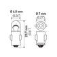 Hella 3898 12V 2W BA7s T2 Halogen Bulb (Min Order Qty 10)