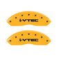 MGP 4 Caliper Covers Engraved Front & Rear I-Vtec Yellow Finish Black Char 2007 Honda Accord