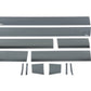 Putco 07-13 GMC Sierra Extended Cab 6.5ft Short Box - 6in - 12pcs Black Platinum Rocker Panels