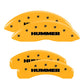 MGP 4 Caliper Covers Engraved Front & Rear MGP Yellow finish black ch