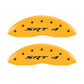 MGP Front set 2 Caliper Covers Engraved Front SRT4 Yellow finish black ch