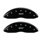 MGP Front set 2 Caliper Covers Engraved Front MGP Black finish silver ch