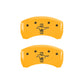 MGP 4 Caliper Covers Engraved Front Mustang Engraved Rear Bar & Pony Yellow finish black ch