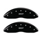 MGP 4 Caliper Covers Engraved Front & Rear MGP Black finish silver ch