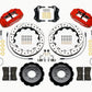 Wilwood Narrow Superlite 6R Front Hat Kit 12.88in Drill Red 2013-Up Ford Focus ST w/ Lines
