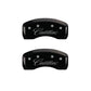MGP 4 Caliper Covers Engraved Front & Rear Cursive/Cadillac Black finish silver ch