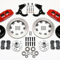 Wilwood Dynapro 6 Front Hub Kit 12.19in Red 55-57 Chevy