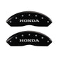 MGP 4 Caliper Covers Engraved Front & Rear Honda Black finish silver ch